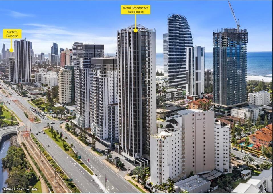 Broadbeach Stunner Modern And Central Гоулд Коуст Екстериор снимка
